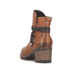 Graugrüne Rieker Damen Schnürstiefel 77431-54 mit Schnürung und Reißverschluss. Schuh Innenseite