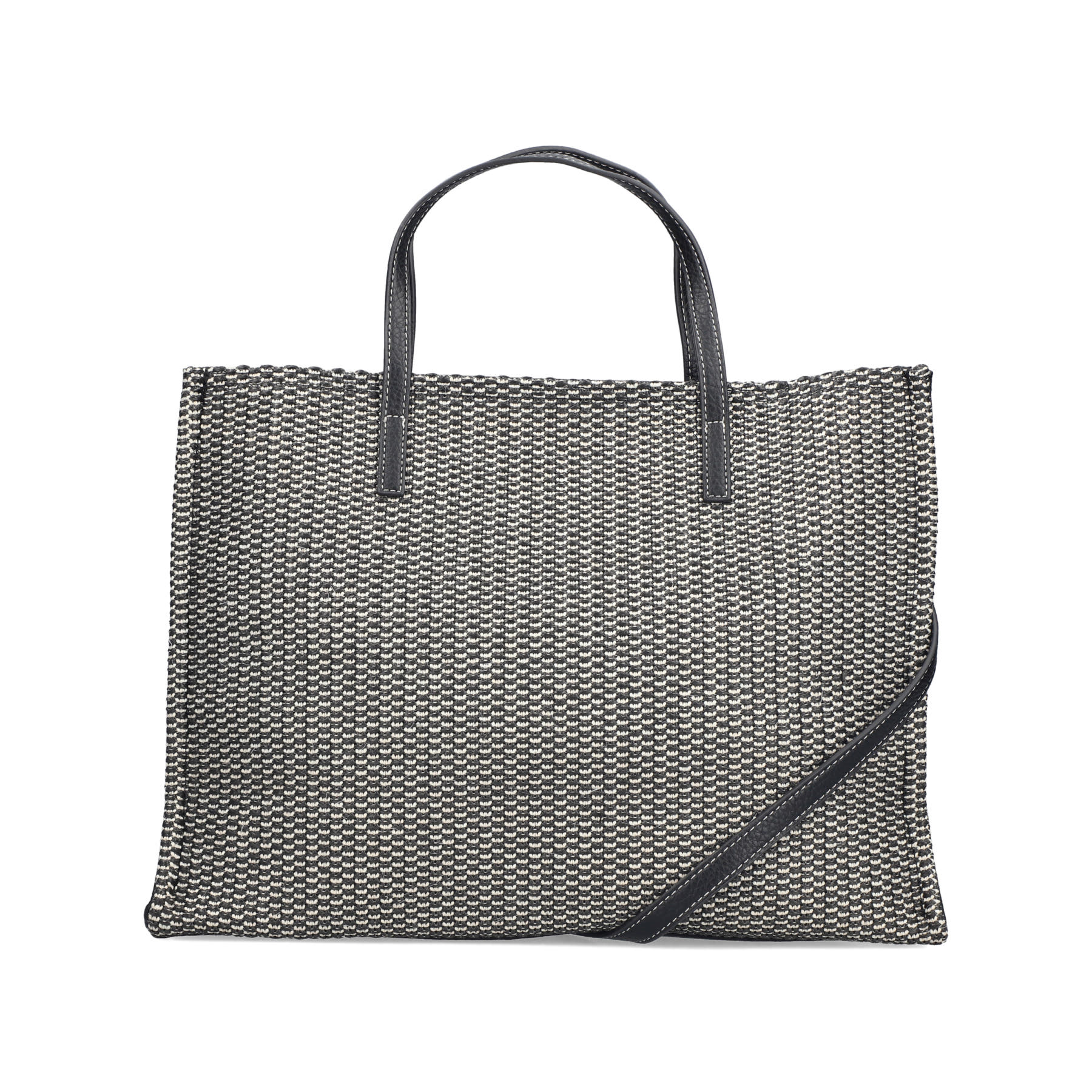 Sac à main Rieker H1074-92 noir avec fermeture éclair et bandoulière amovible et ajustable. Côté gauche.