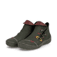
Olivgrüne Rieker Damen Slipper 72581-54 mit Reißverschluss sowie einer leichten Sohle. Schuhpaar schräg.