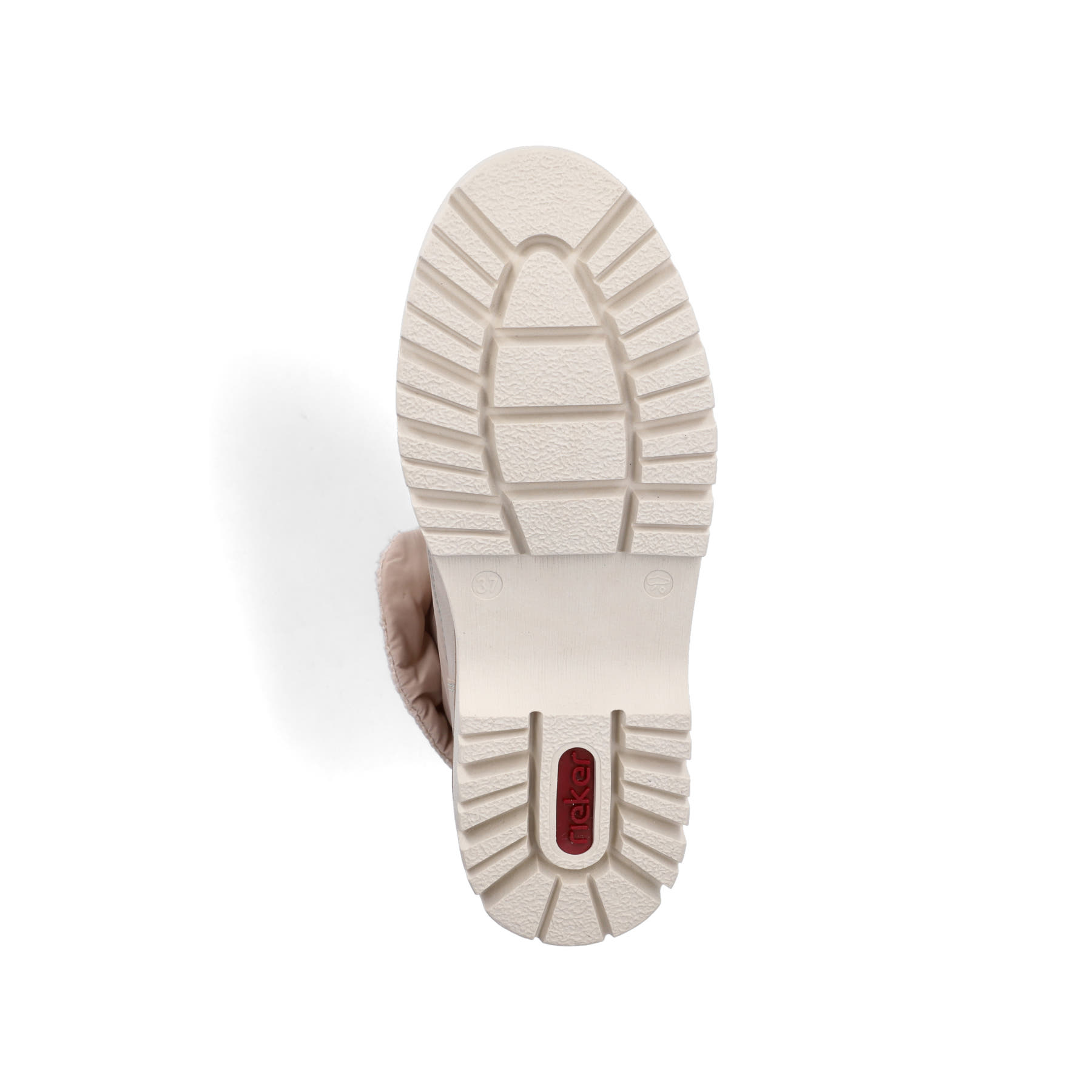 Beige Rieker Damen Schnürstiefel Y6200-62 mit wasserabweisender TEX-Membran. Schuh Laufsohle.