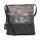 Rieker Damen Handtasche H1301-45 in Stahlschwarz-Grau-Altrosa aus Kunstleder mit Reißverschluss. Handtasche Vorderseite.