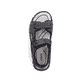 Schwarze Rieker Herren Trekkingsandalen 25055-00 mit einem Klettverschluss. Schuh von oben.