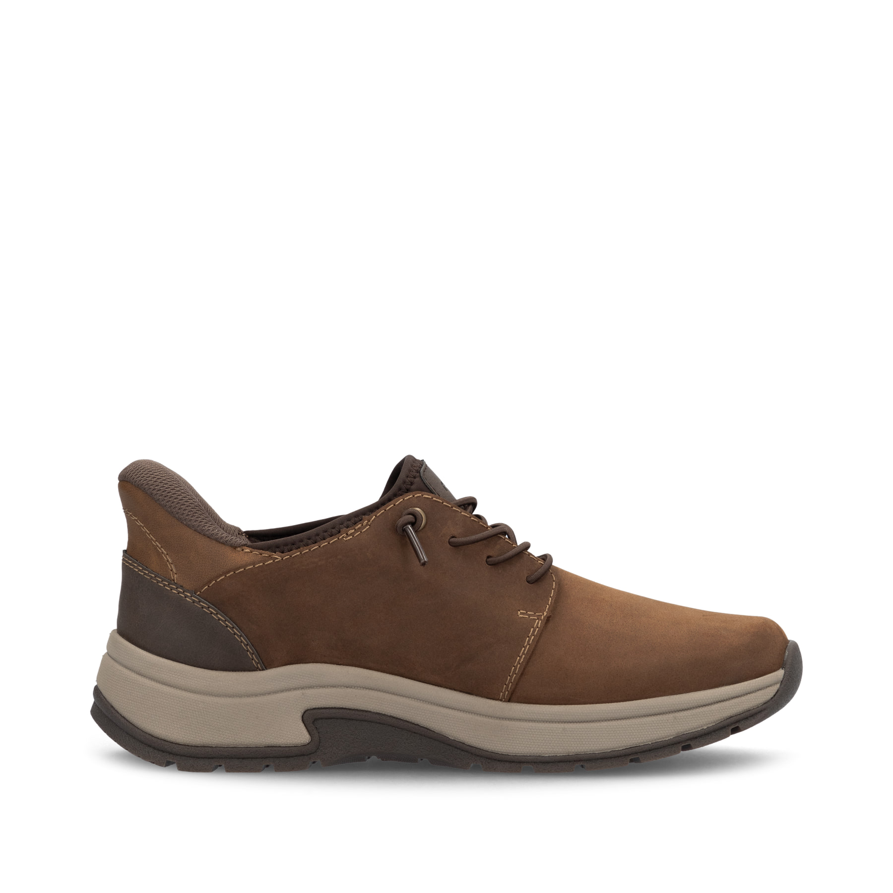 Chaussons Rieker marron pour homme 11050-22 avec option slip-in facile. Chaussure vue de l'arrière.