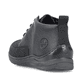 Champagnerfarbene Rieker Damen Slipper 487C0-60 mit einem Klettverschluss. Schuh Außenseite gespiegelt.