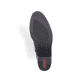 Mitternachtsschwarze Rieker Damen Stiefeletten 73930-00 mit einem Reißverschluss. Schuh Laufsohle.
