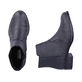 
Azurblaue Rieker Damen Stiefeletten 73455-14 mit Reißverschluss sowie Blockabsatz. Schuhpaar von oben.