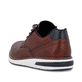 Braune Rieker Herren Slipper 11303-24 mit Schnürung sowie der Komfortweite G 1/2. Schuh von hinten.