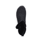 Schwarze Rieker Damen Kurzstiefel 45966-01 mit trendiger Schnalle. Schuh von oben.