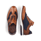 Braune Rieker Herren Schnürschuhe 14410-24 mit der Komfortweite G 1/2. Schuh von oben, liegend.