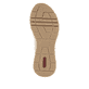 Beige Rieker Damen Sneaker Low M6601-60 mit modernen Ziernähten. Schuh Laufsohle.