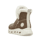 Braune Rieker Damen Kurzstiefel M6050-64 mit wasserabweisender RiekerTEX-Membran. Schuh von hinten.