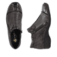 Dunkelbraune Rieker Damen Kurzstiefel 58388-26 aus Glattleder. Schuh von oben, liegend.