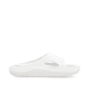 Weiße Rieker Damen Pantoletten W3450-80 mit ultraleichter und flexibler Sohle. Schuh Innenseite.