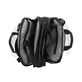 Sac pour ordinateur portable Rieker H5200-02 noir avec fermeture éclair, compartiment rembourré pour ordinateur portable et bretelles amovibles. Ouvert.