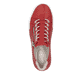 Rote Rieker Damen Slipper L7250-34 mit einem Reißverschluss. Schuh von oben.