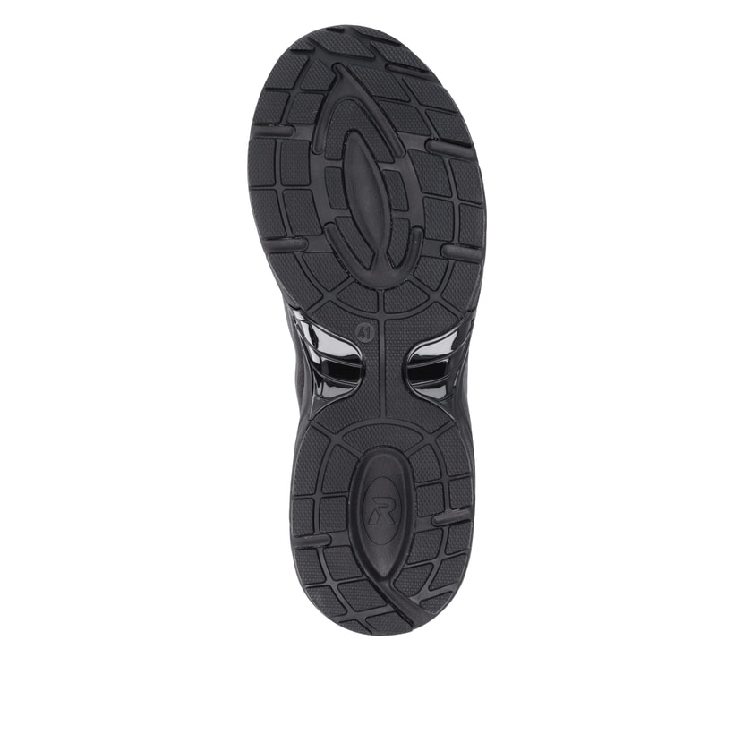 Schwarze Rieker Sport Herren Sneaker Low U4202-00. Schuh Laufsohle.