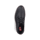 
Asphaltschwarze Rieker Herren Schnürschuhe 33142-00 mit einer robusten Profilsohle. Schuh von oben