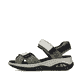 Grüne Rieker Damen Trekkingsandalen 67651-54 mit Rieker Air Sohlenfenster. Schuh Außenseite.