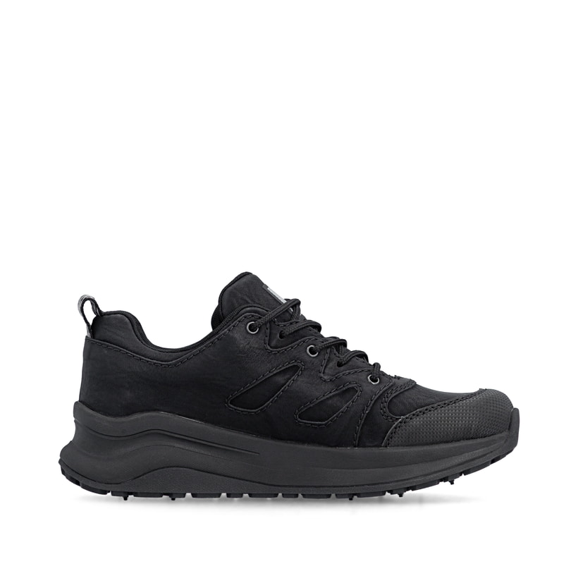 Schwarze Rieker Damen Sneaker Low Z0900-00 mit wasserabweisender TEX-Membran. Schuh Innenseite.