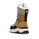 Braune Rieker Damen Schnürstiefel W0066-22 mit wasserabweisender TEX-Membran. Schuh von hinten.