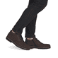 Dunkelbraune Rieker Herren Schnürstiefel 10539-22 aus Rauleder. Schuh am Fuß.