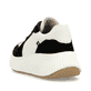 Weiße Rieker Damen Sneaker Low W1700-60 mit einer super leichten Plateausohle. Schuh von hinten.