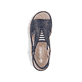 Blaue Rieker Damen Riemchensandalen 60466-15 mit einem Gummizug. Schuh von oben.