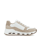 Weiße Rieker Damen Sneaker Low N5204-80 mit Reißverschluss sowie flexibler Sohle. Schuh Innenseite.