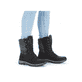 
Tiefschwarze Rieker Damen Schnürstiefel M9643-01 mit Schnürung und Reißverschluss. Schuh am Fuß