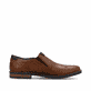 Braune Rieker Herren Slipper 13557-24 aus Glattleder mit einem Gummizug. Schuh Innenseite.