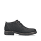Asphaltschwarze Rieker Herren Schnürschuhe 33142-00 mit einer robusten Profilsohle. Schuh Innenseite