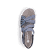Blaue Rieker Damen Trekkingsandalen V9871-14 mit einem Elastikeinsatz. Schuh von oben.