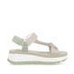 Mehrfarbige Rieker Damen Riemchensandalen W3051-90 mit einem Klettverschluss. Schuh Innenseite.