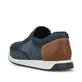 Blaue Rieker Herren Slipper 11954-14 mit einem Gummizug sowie Komfortweite G 1/2. Schuh von hinten.