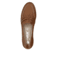 Braune Rieker Damen Loafer 45300-24 mit Gummizug sowie schmaler Passform E 1/2. Schuh von oben.