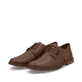 Braune Rieker Herren Schnürschuhe 13439-26 mit der Komfortweite G. Schuhpaar seitlich schräg.