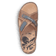 Braune Rieker Herren Pantoletten 21061-25 mit der Komfortweite G. Schuh von oben.