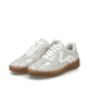 Metallische Rieker Damen Sneaker Low M5512-41 mit einer Schnürung. Schuhpaar seitlich schräg.