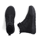 Schwarze Rieker Herren Schnürstiefel U1510-00 mit griffiger Fiber-Grip Sohle. Schuh von oben, liegend.