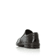 Schwarze Rieker Herren Slipper 17659-00 mit einem Gummizug sowie Extraweite H. Schuh von hinten.