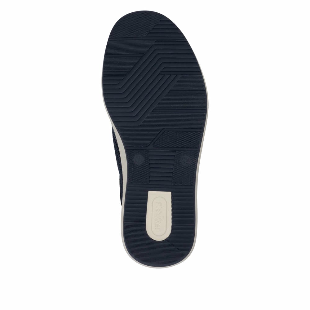 Blaue Rieker Herren Sneaker Low 16901-14 mit Reißverschluss sowie Extraweite H. Schuh Laufsohle.