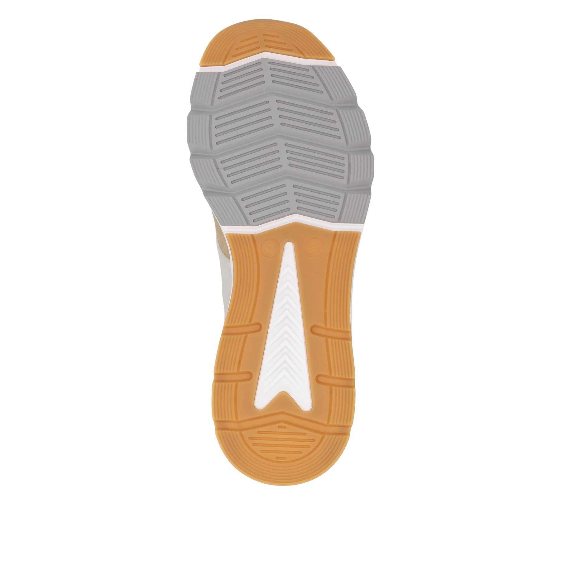 Weiße Rieker Herren Sneaker Low U0906-82 mit Schnürung sowie flexibler Sohle. Schuh Laufsohle.