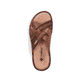 Braune Rieker Herren Pantoletten 25199-22 mit der Komfortweite G 1/2. Schuh von oben.