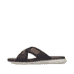 Blaue Rieker Herren Pantoletten 21340-14 mit der Komfortweite G. Schuh Außenseite.