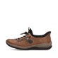 Mocassins Rieker marron pour femme N3267-24 avec option easy in facile. Côté extérieur de la chaussure.