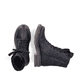 
Tiefschwarze Rieker Damen Schnürstiefel 78203-00 mit Schnürung und Reißverschluss. Schuhpaar von oben.