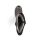 Dunkelbraune Rieker Damen Hochschaftstiefel 92990-25 mit gerafftem Schaft. Schuh von oben.