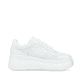 Weiße Rieker Damen Sneaker Low M7811-80 mit einer Schnürung. Schuh Innenseite.
