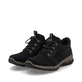 Mocassins Rieker noirs pour femme N32G4-00 avec fonction easy in Ready2GO. Chaussures inclinées sur le côté.