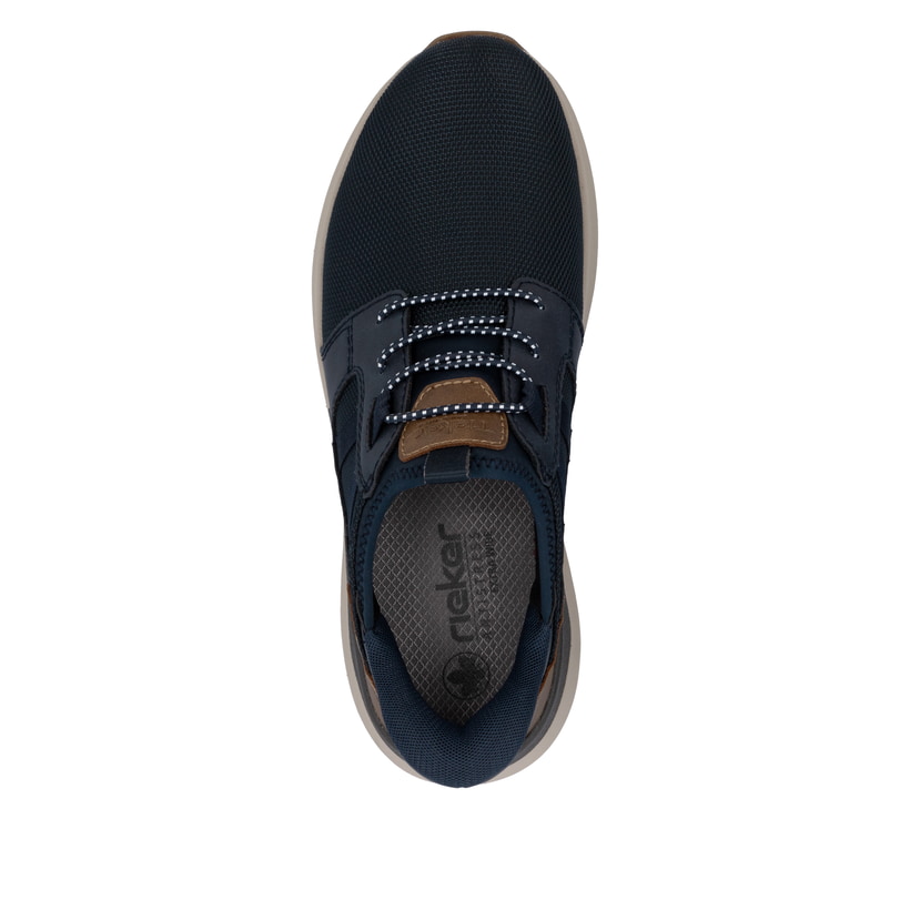 Mocassins Rieker bleus pour homme 06051-14 avec fonction easy in Ready2GO. Semelle extérieure de la chaussure.